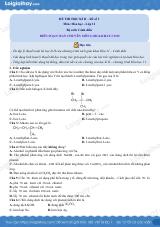Đề thi học kì 2 Hóa 11 Cánh diều - Đề số 1
